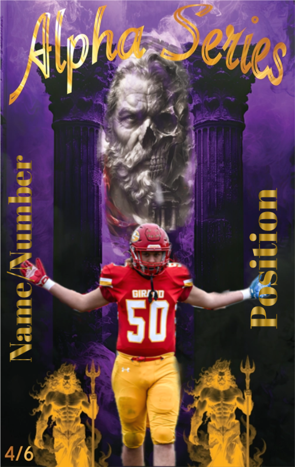 Football- Purple Alpha Series Custom Card