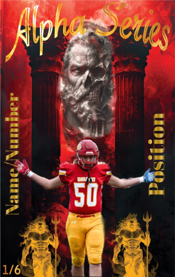Football- Red Alpha Series Custom Card