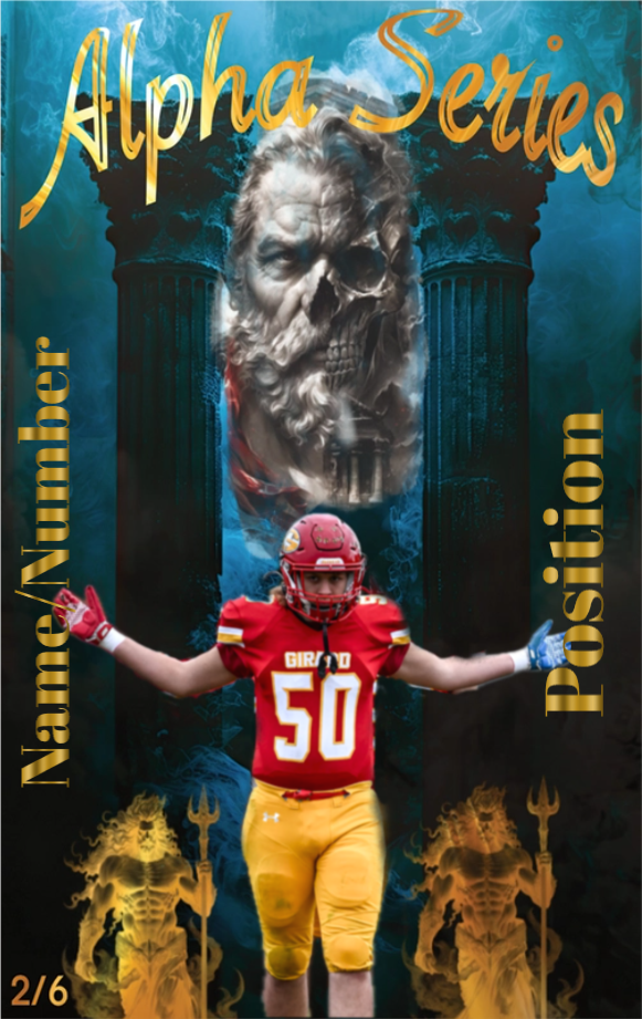 Football- Teal Alpha Series Card