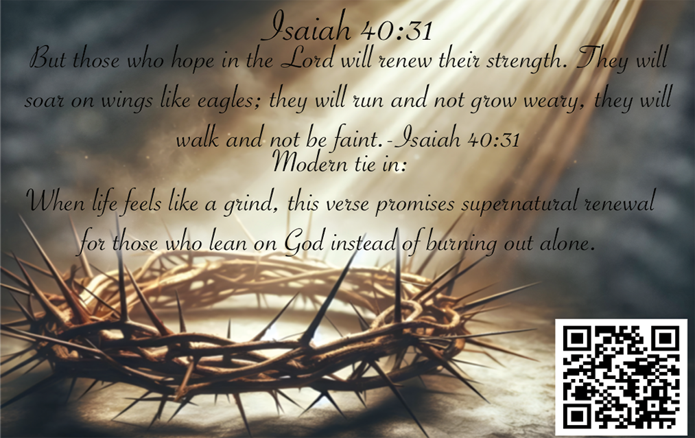 God's MVPs Card 6/12 - STRENGTH RENEWED - Peace Be Still