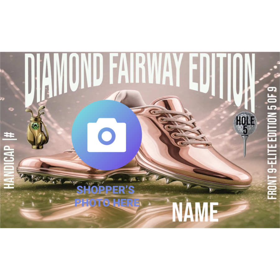Ladies Golf Player Card - Diamond Fairway Edition Front 9 Elite 5/9 (Nine-Card Series)