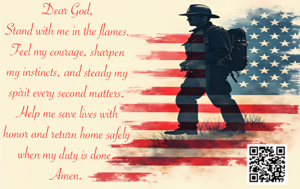 Firefighter Card - Maltese Cross Design