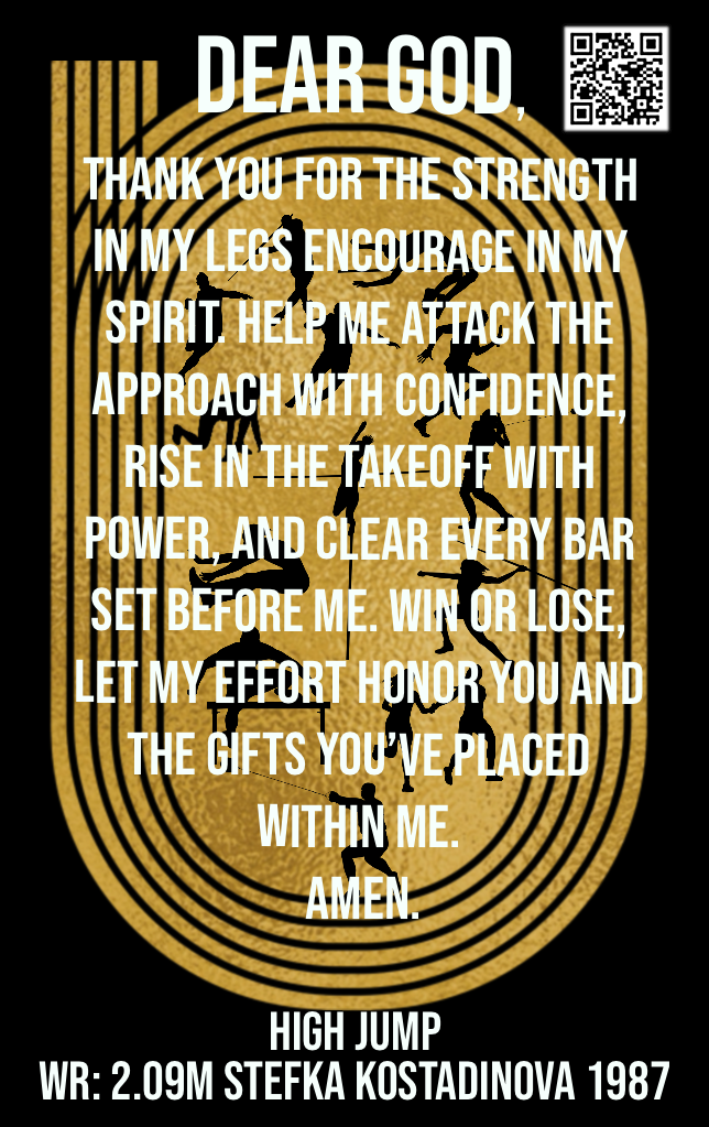 Women's High Jump Track & Field Card