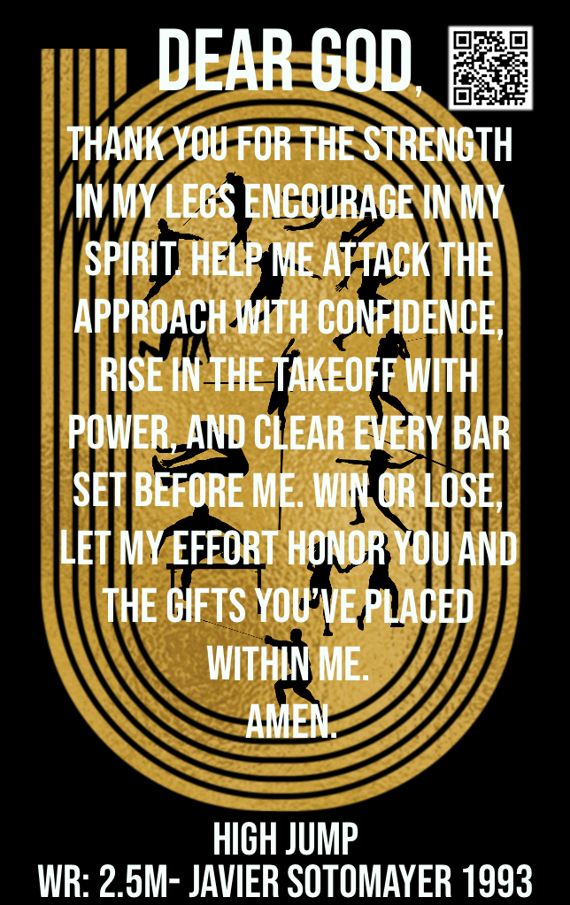 Men's High Jump Track & Field Card