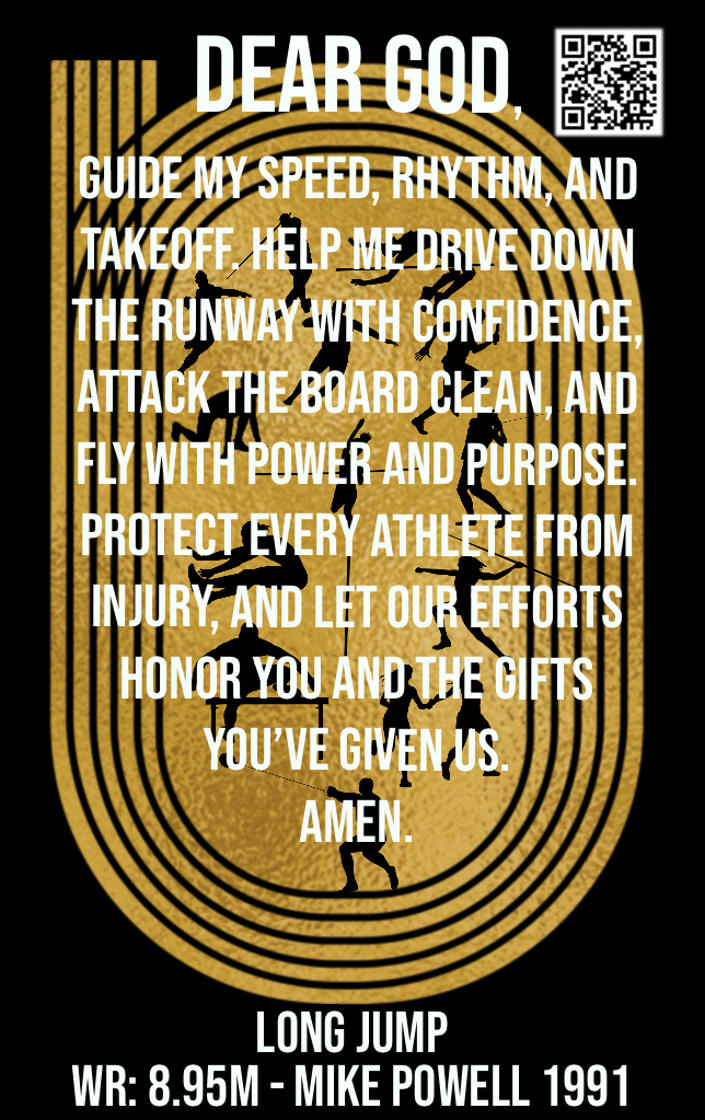 Men's Long Jump Track & Field Card