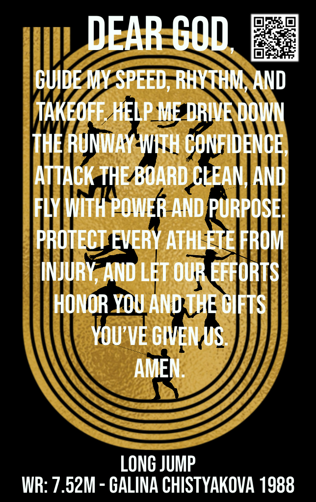 Women's Long Jump Track & Field Card