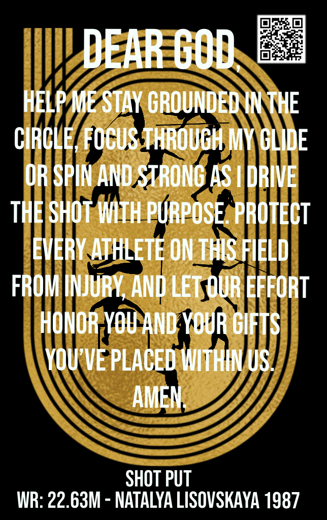 Women's Shot Put Track & Field Card