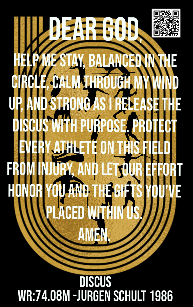 Men's Discus Track & Field Card