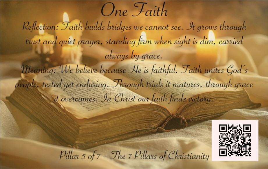 One Faith - 7 Pillars of Christianity Custom Card (Pillar 5/7)