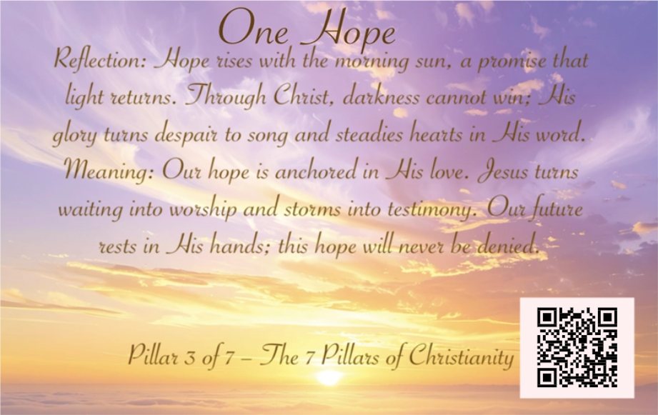 One Hope - 7 Pillars of Christianity Custom Card (Pillar 3/7)