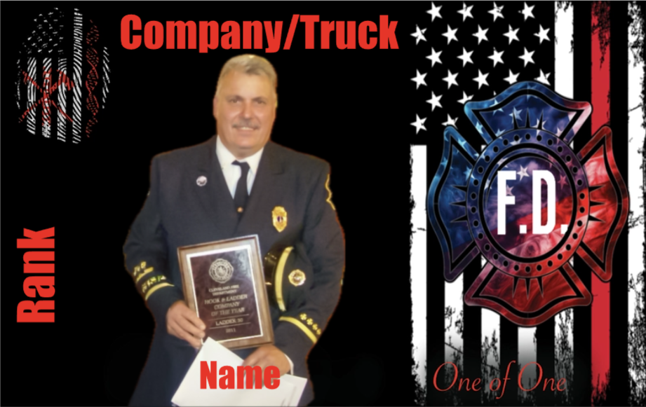 Firefighter Card - Maltese Cross Design