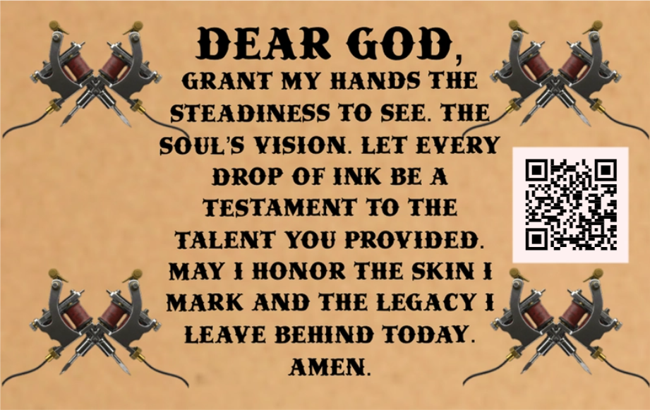 Tattoo Artist Card - Long Taper Series Vol. I - Card 1/5