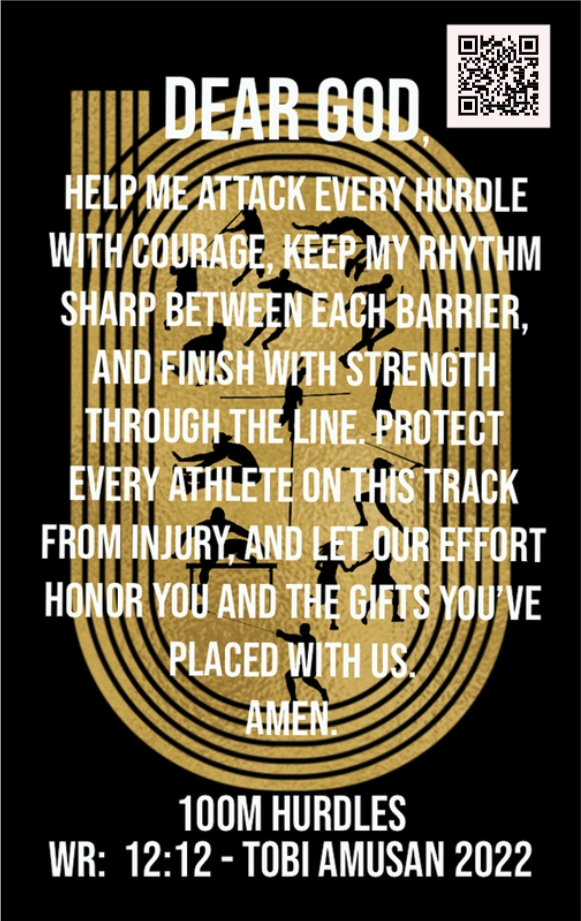 Women's 100M Hurdles Track & Field Card