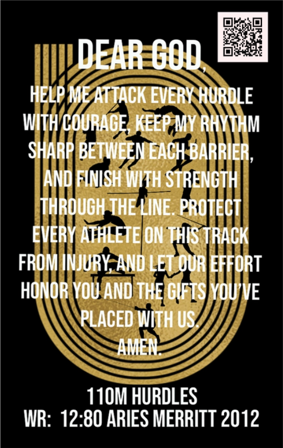 Men's 110M Hurdles Track & Field Card