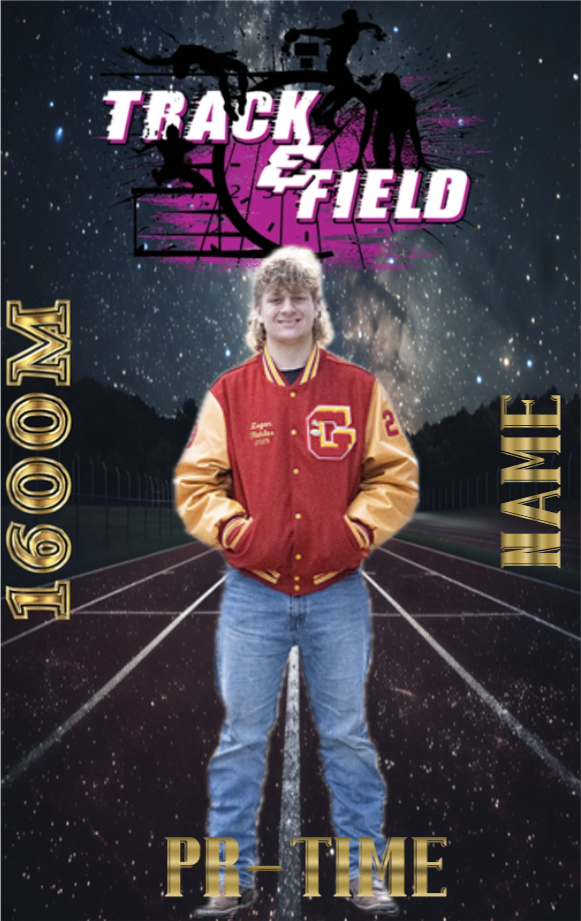 Men's 1600M Track & Field Card