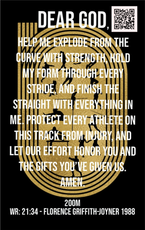 Women's 200M Track & Field Card