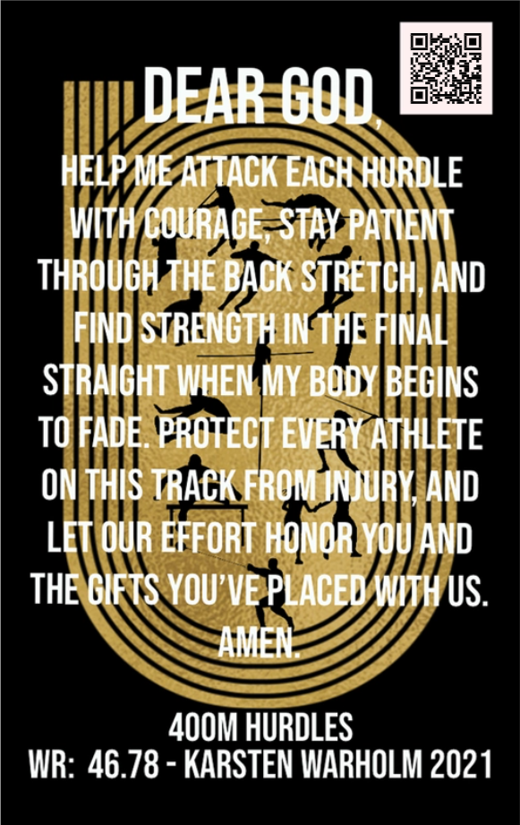 Women's 400M Hurdles Track & Field Card