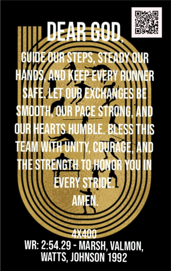 Men's 4x400 Relay Track & Field Card