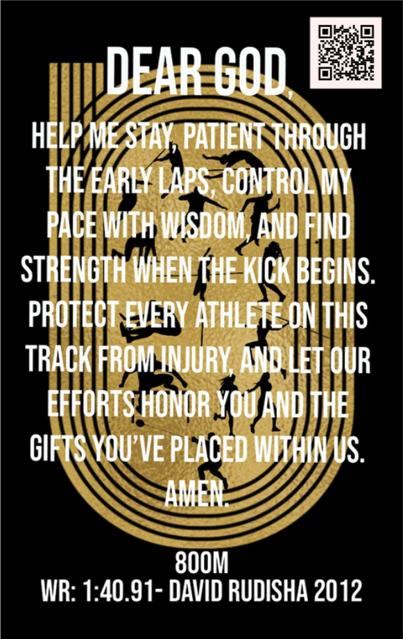 Men's 800M Track & Field Card