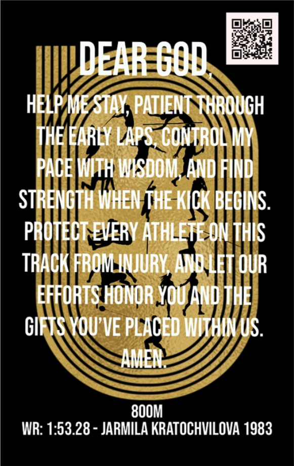 Women's 800M Track & Field Card