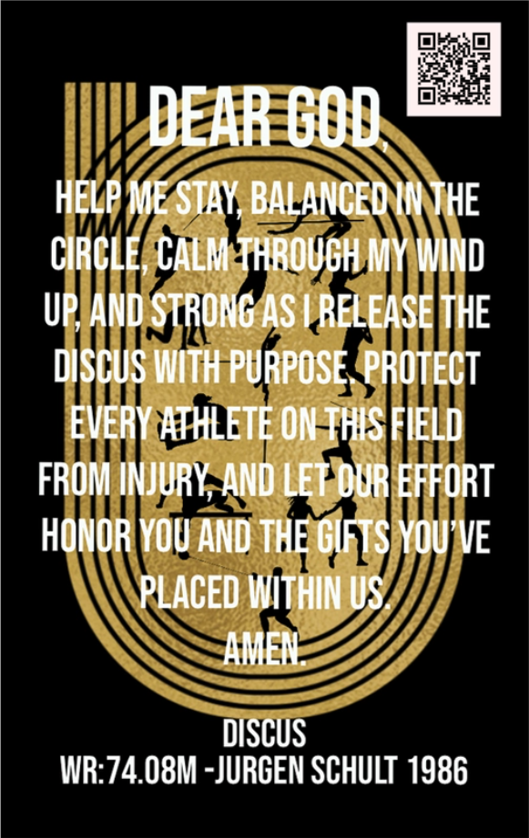 Men's Discus Track & Field Card