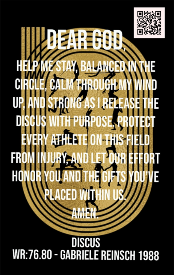 Women's Discus Track & Field Card