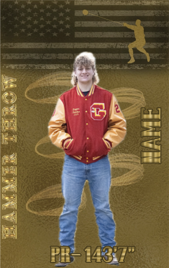 Men's Hammer Throw Track & Field Card