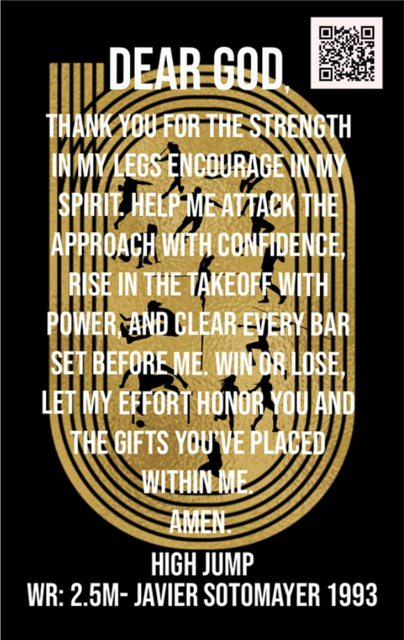 Men's High Jump Track & Field Card