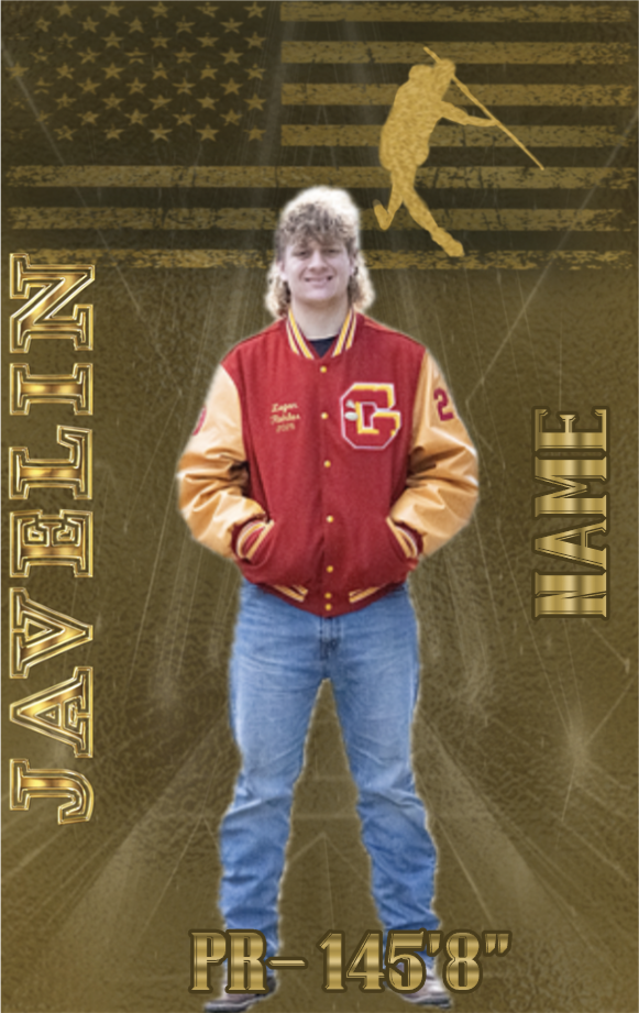 Men's Javelin Track & Field Card