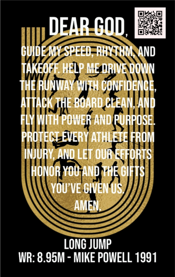 Men's Long Jump Track & Field Card