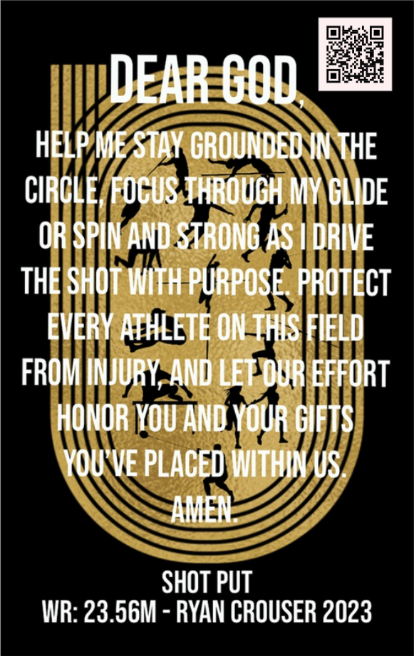 Men's Shot Put Track & Field Card