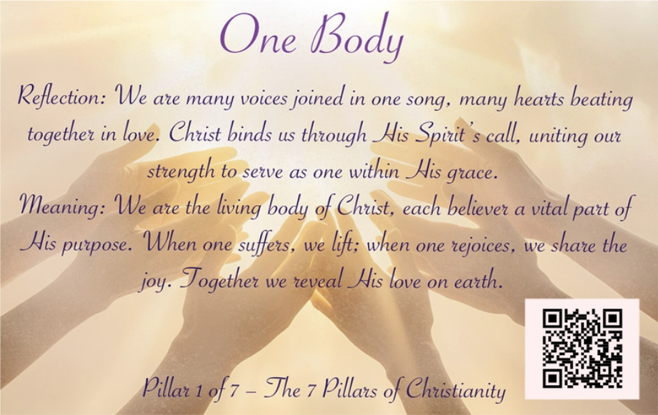One Body - 7 Pillars of Christianity Custom Card (Pillar 1/7)