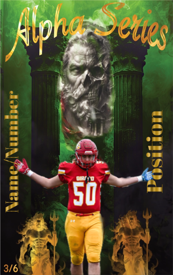 Football- Green Alpha Series Custom Card