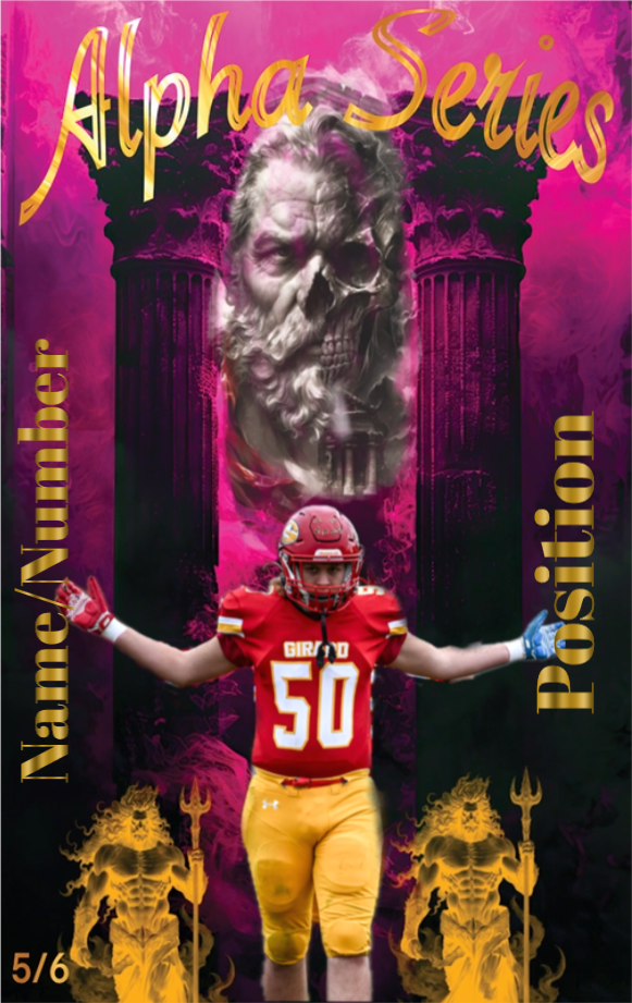 Football- Pink Alpha Series custom card