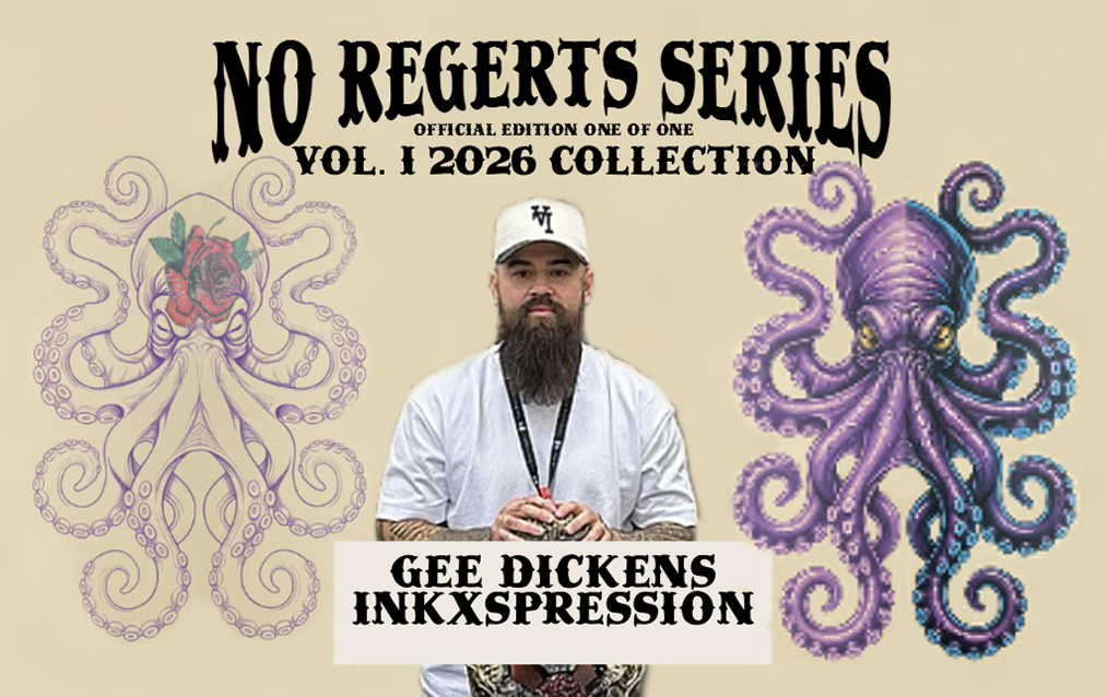 Tattoo Artist Card - No Regerts Series - Official Edition One of One (2-Card Set)