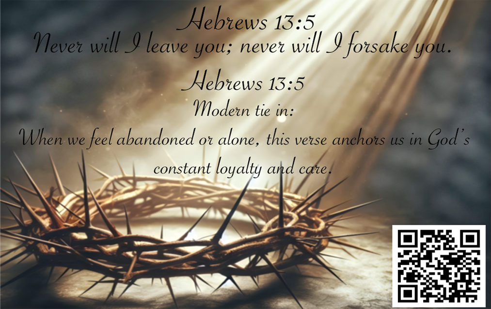 God's MVPs Card 10/12 - NEVER FORSAKEN - Joy of the Lord