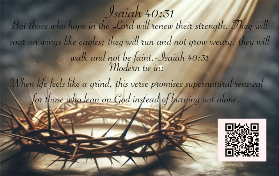 God's MVPs Card 6/12 - STRENGTH RENEWED - Peace Be Still