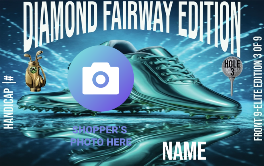 Ladies Golf Player Card - Diamond Fairway Edition Front 9 Elite 3/9 (Nine-Card Series)