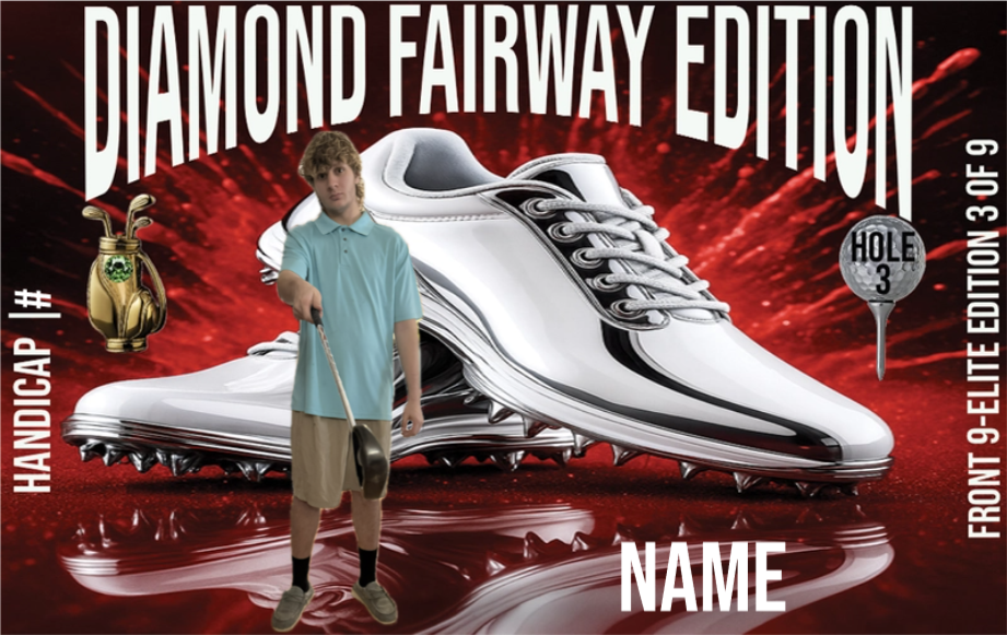 Golf Player Card - Diamond Fairway Edition Front 9 Elite 3/9 (Nine-Card Series)
