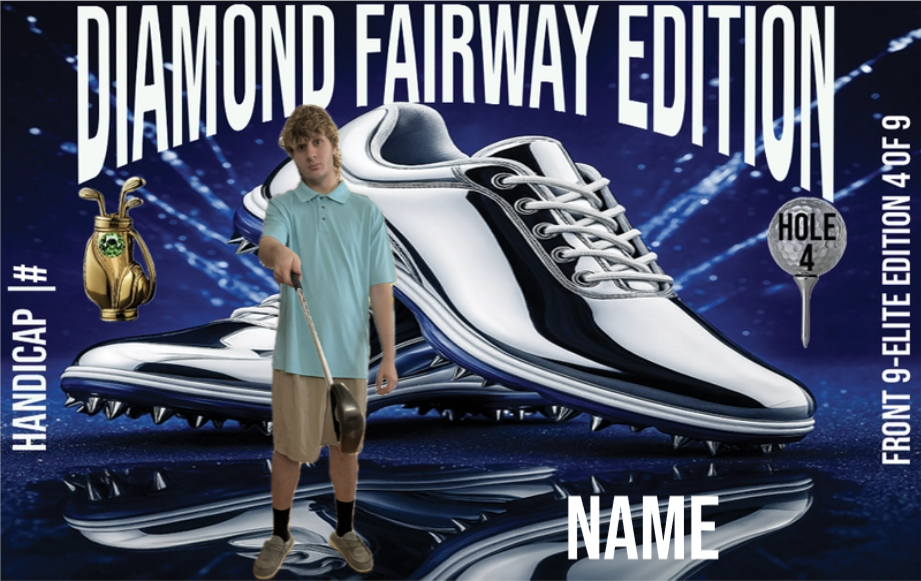 Golf Player Card - Diamond Fairway Edition Front 9 Elite 4/9 (Nine-Card Series)