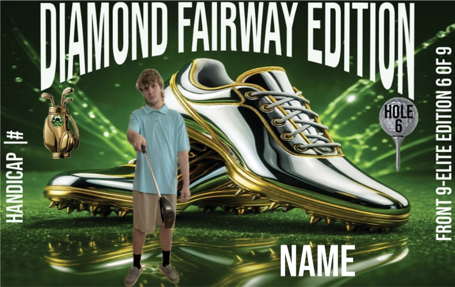 Golf Player Card - Diamond Fairway Edition Front 9 Elite 6/9 (Nine-Card Series)