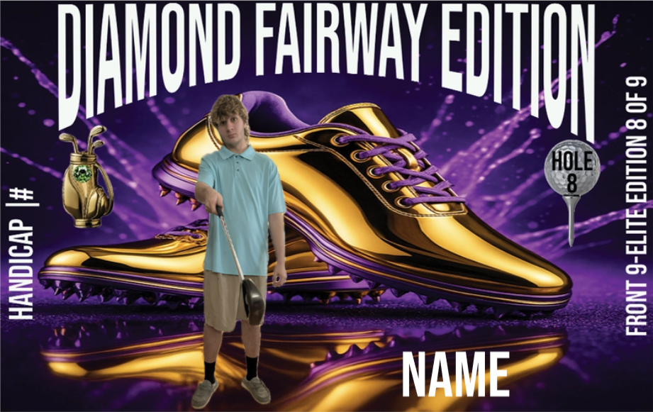 Golf Player Card - Diamond Fairway Edition Front 9 Elite 8/9 (Nine-Card Series)