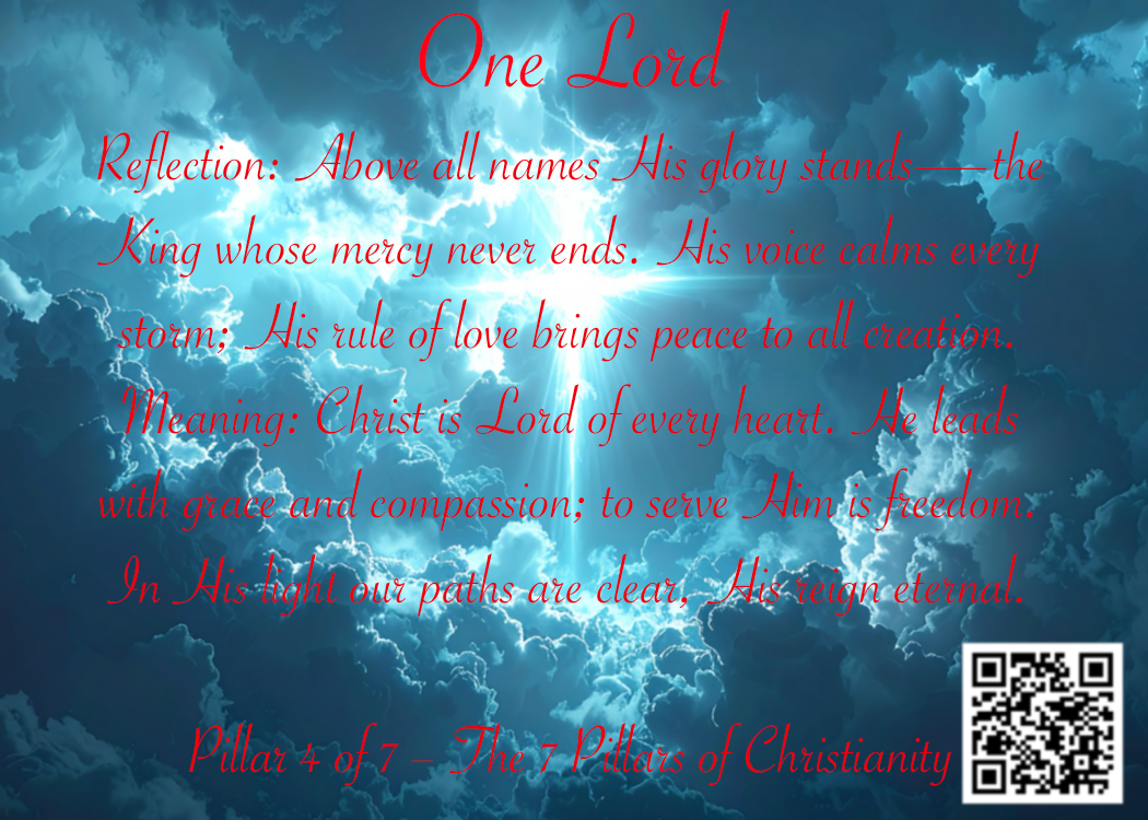 One Lord - 7 Pillars of Christianity Custom Card (Pillar 4/7)