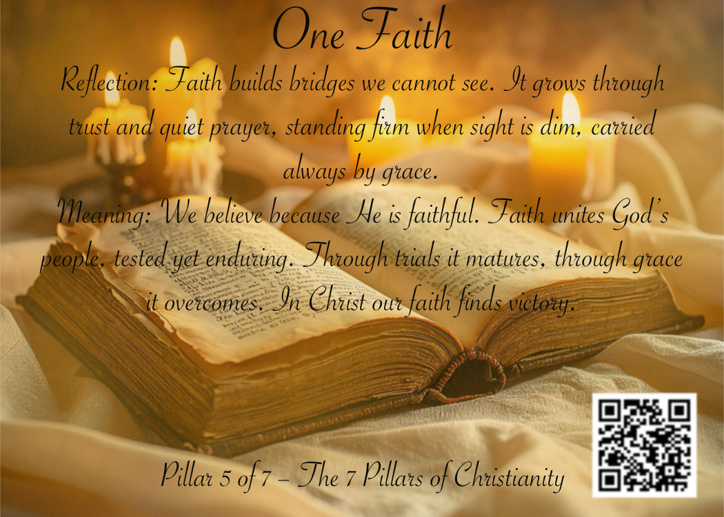One Faith - 7 Pillars of Christianity Custom Card (Pillar 5/7)