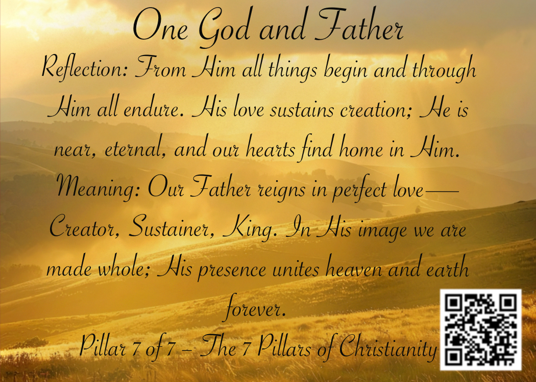 One God and Father - 7 Pillars of Christianity Custom Card (Pillar 7/7)