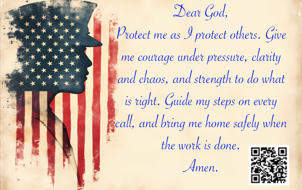 Police Officer Card - Police Officers Prayer Design