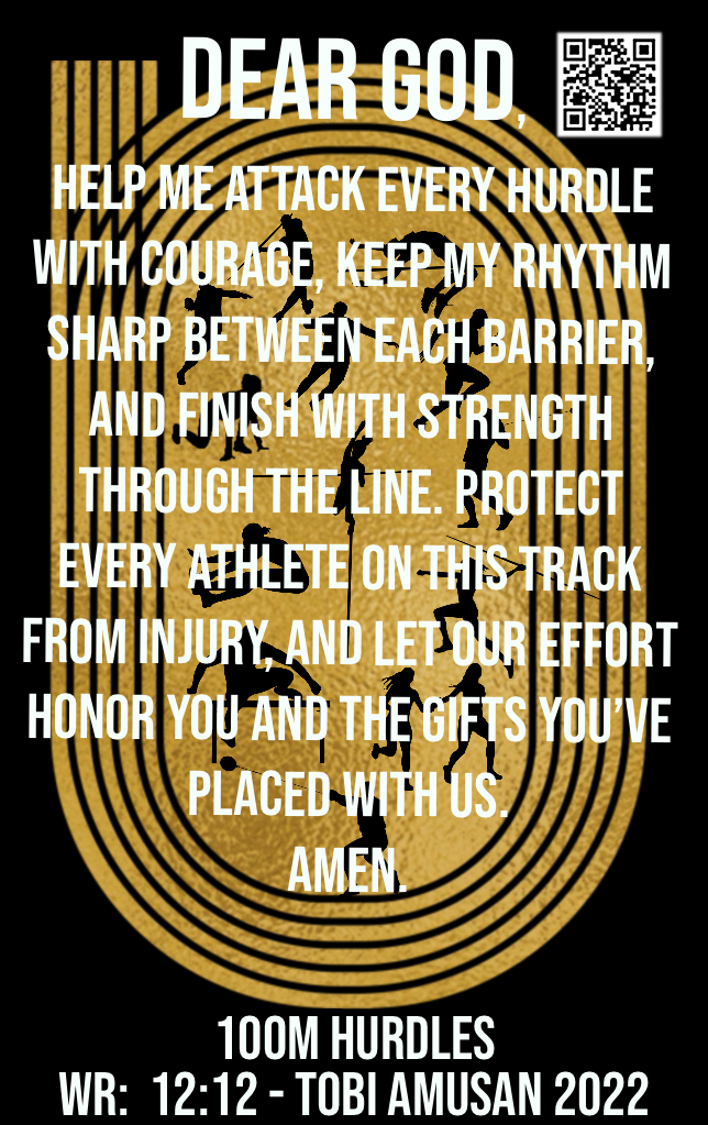 Women's 100M Hurdles Track & Field Card