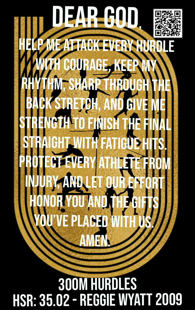 Women's 300M Hurdles Track & Field Card