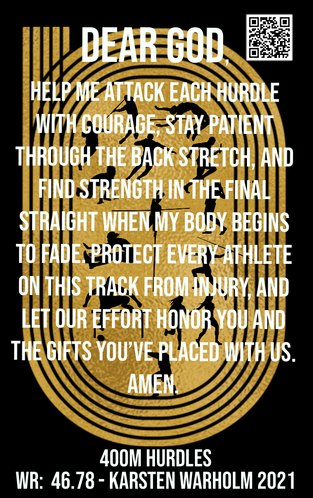 Men's 400M Hurdles Track & Field Card