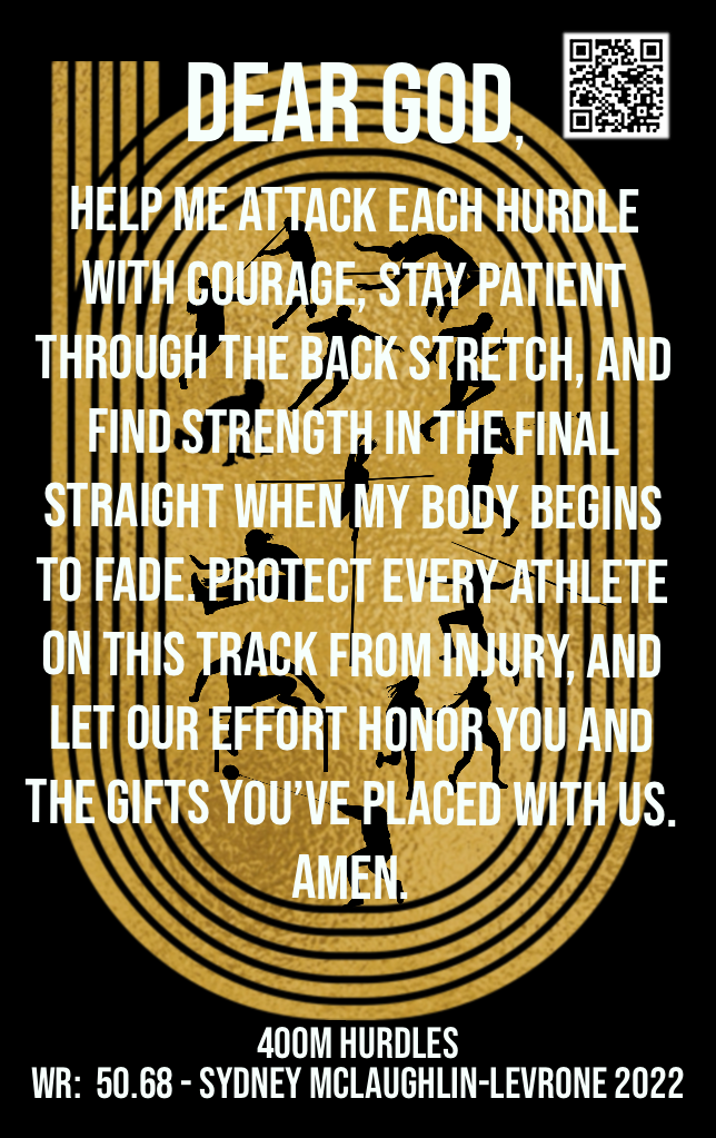 Women's 400M Hurdles Track & Field Card